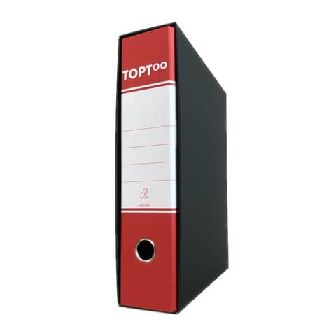 Registratore commerciale TOPToo con custodia dorso 8 cm rosso 23x30 cm - FMCRTU8RO
